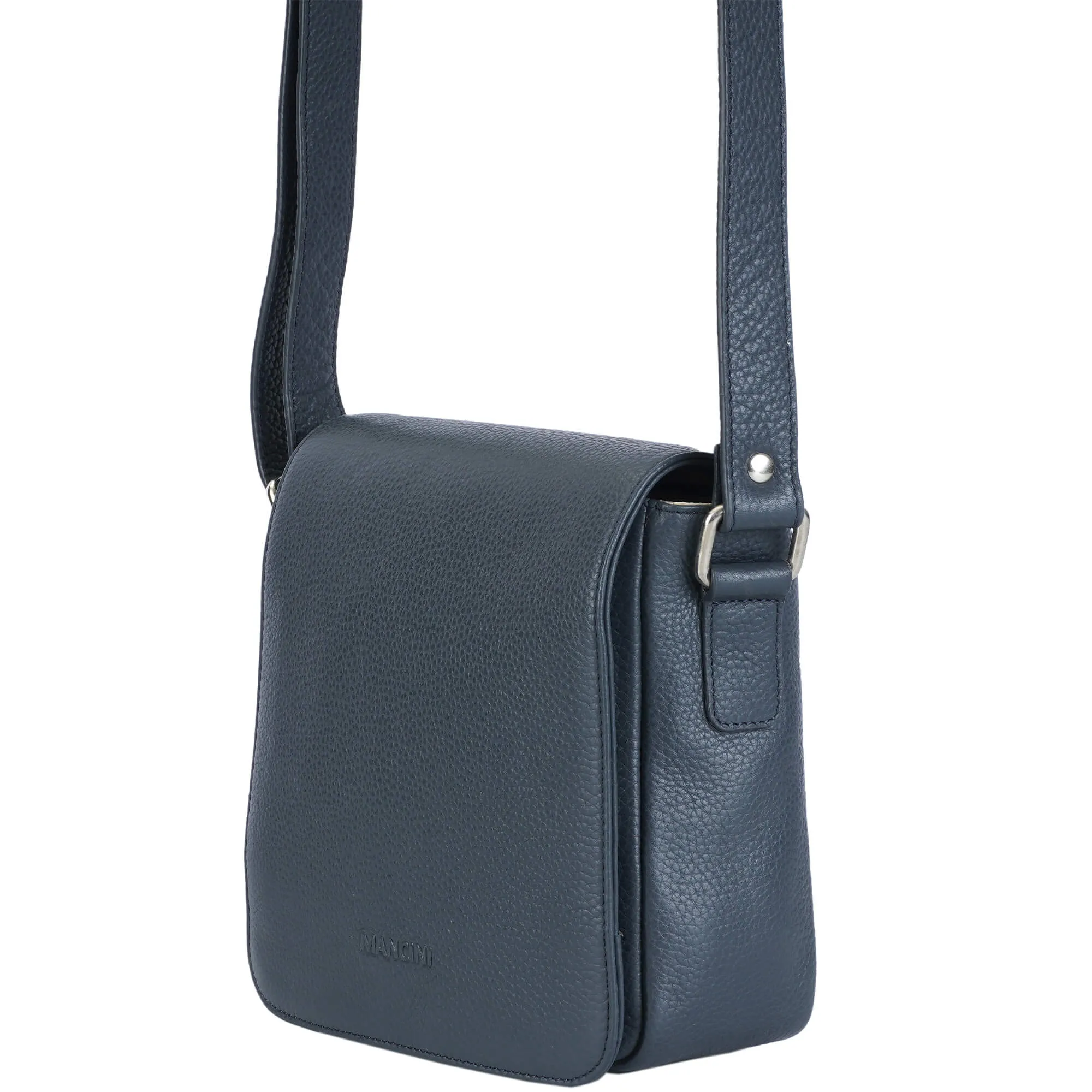 Mancini Pebbled Page Crossbody Bag