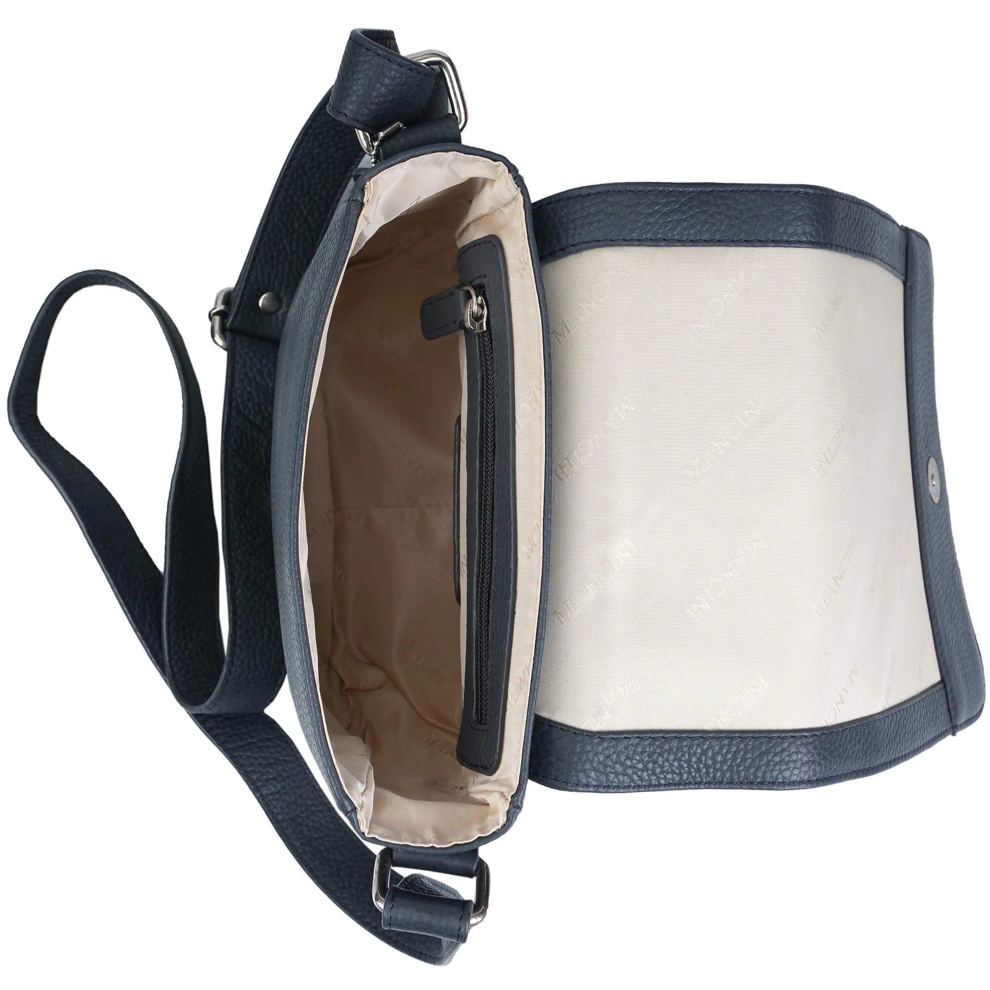 Mancini Pebbled Page Crossbody Bag