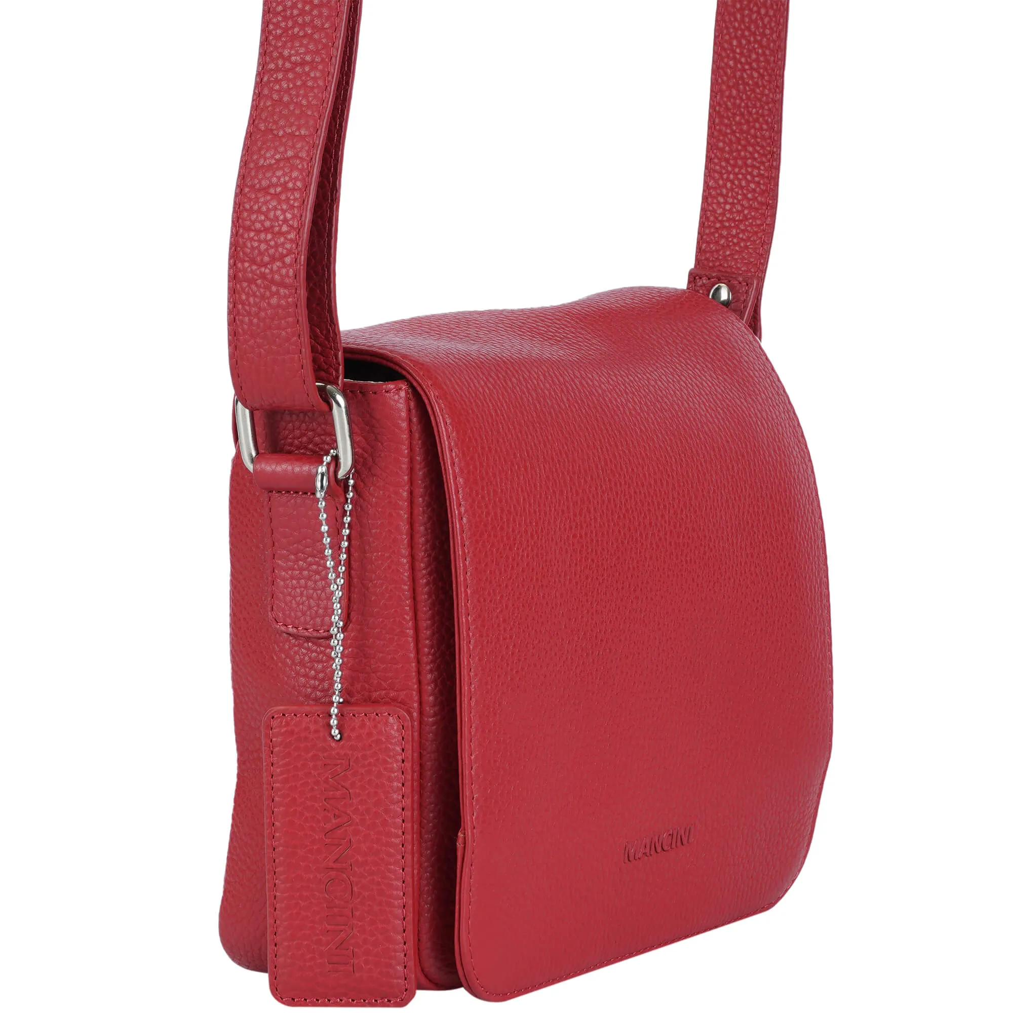 Mancini Pebbled Page Crossbody Bag