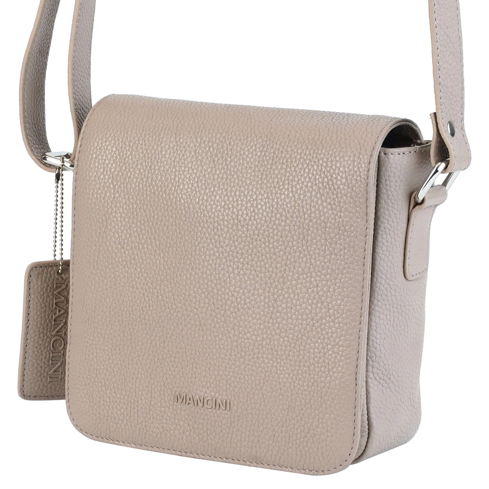 Mancini Pebbled Page Crossbody Bag