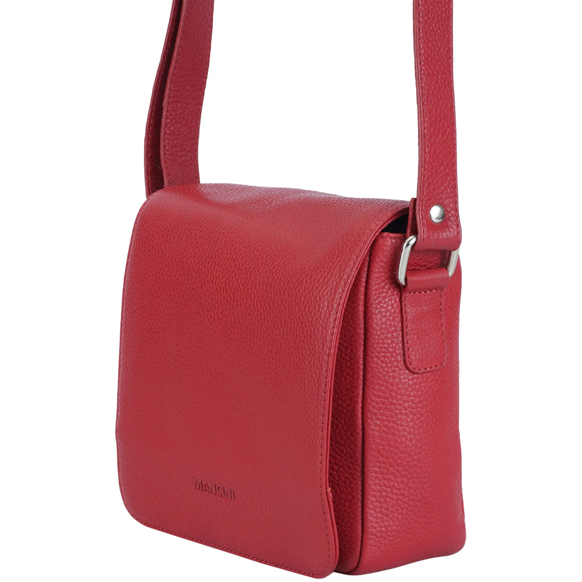 Mancini Pebbled Page Crossbody Bag