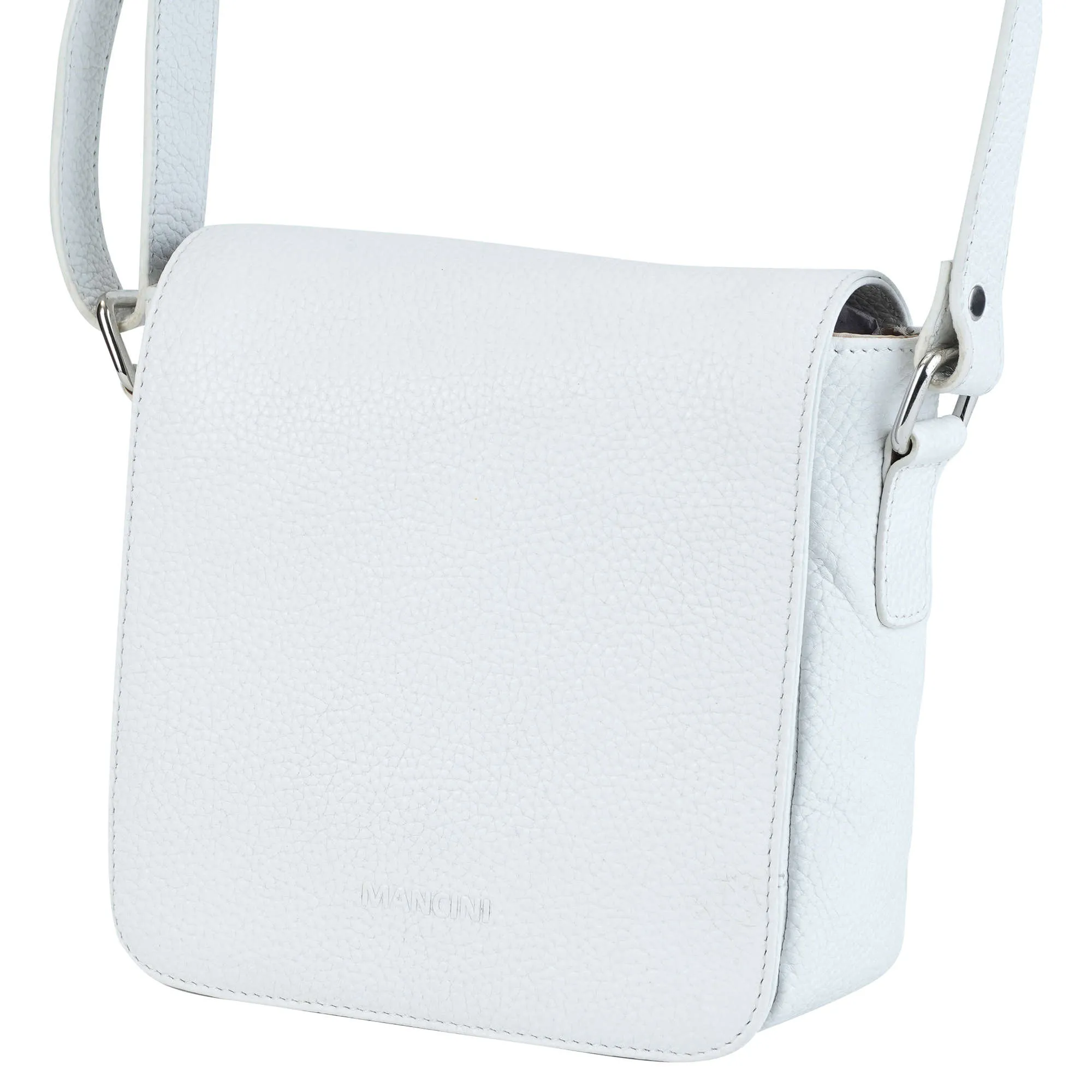 Mancini Pebbled Page Crossbody Bag