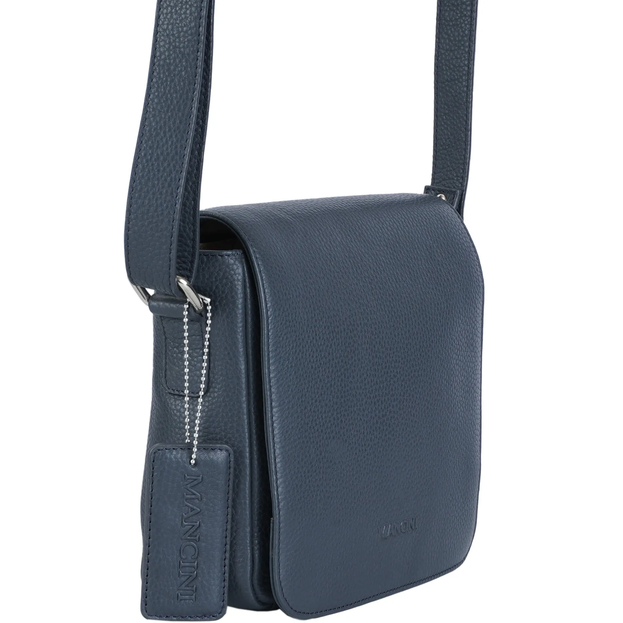 Mancini Pebbled Page Crossbody Bag