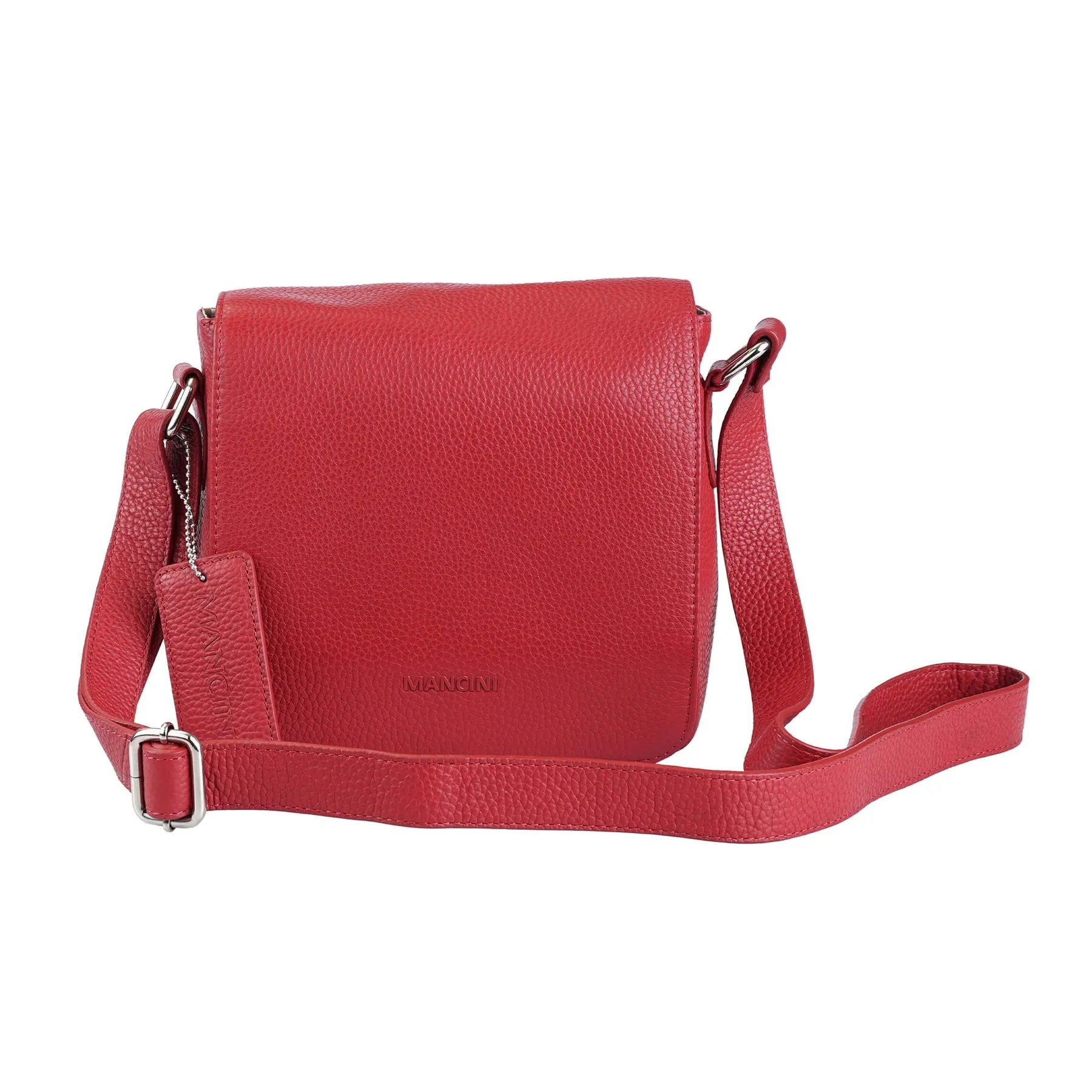 Mancini Pebbled Page Crossbody Bag