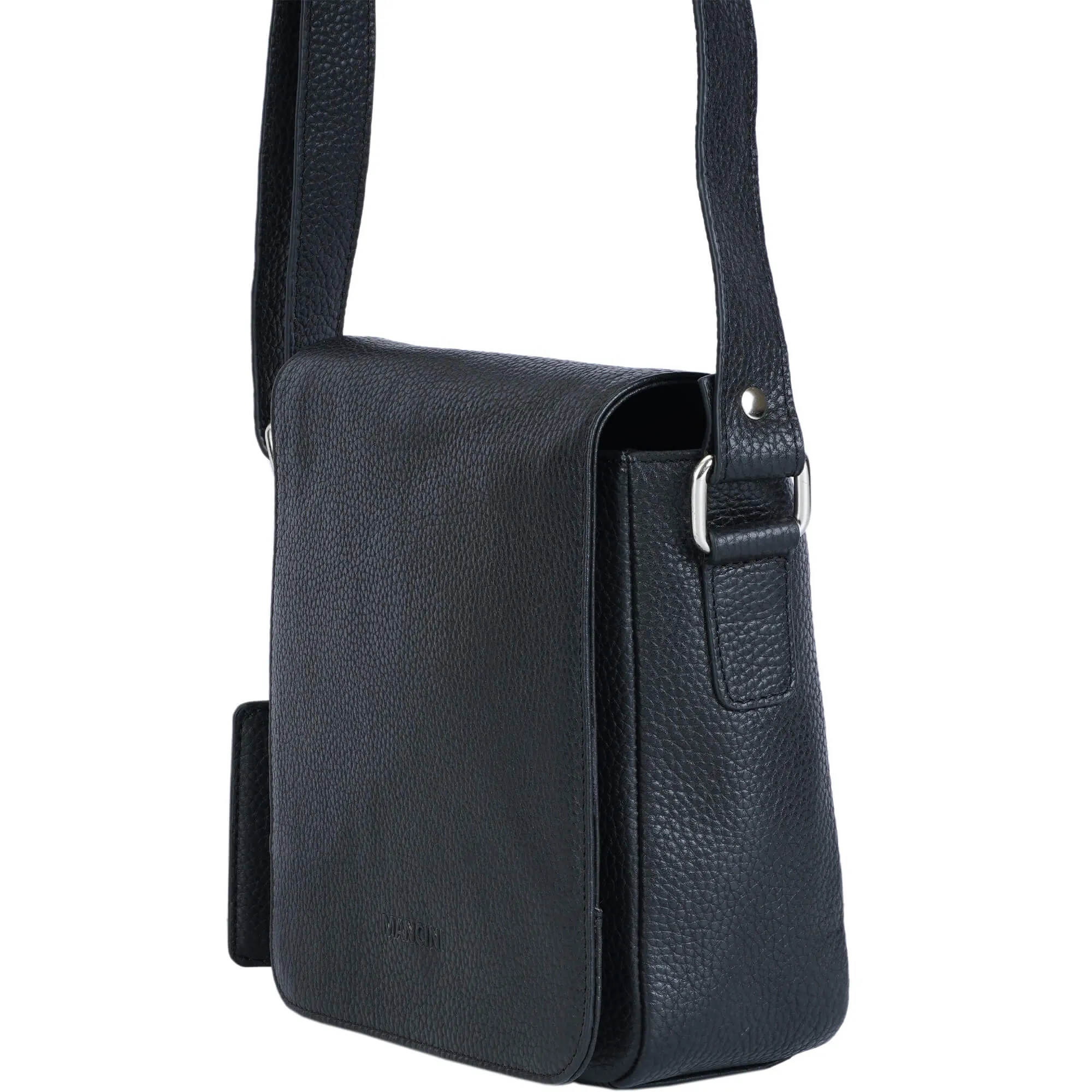 Mancini Pebbled Page Crossbody Bag