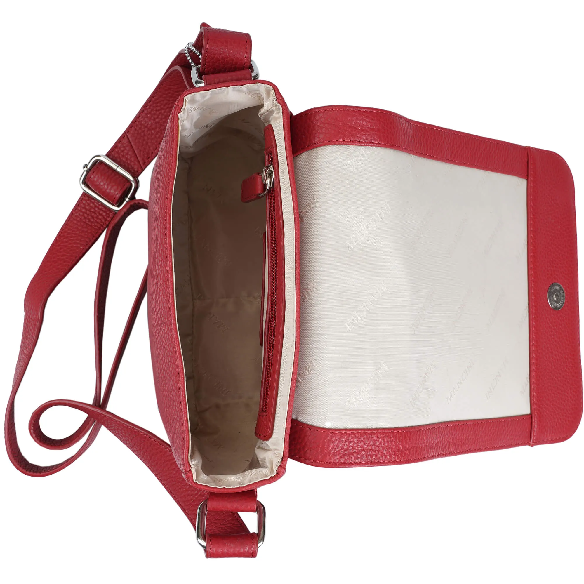 Mancini Pebbled Page Crossbody Bag