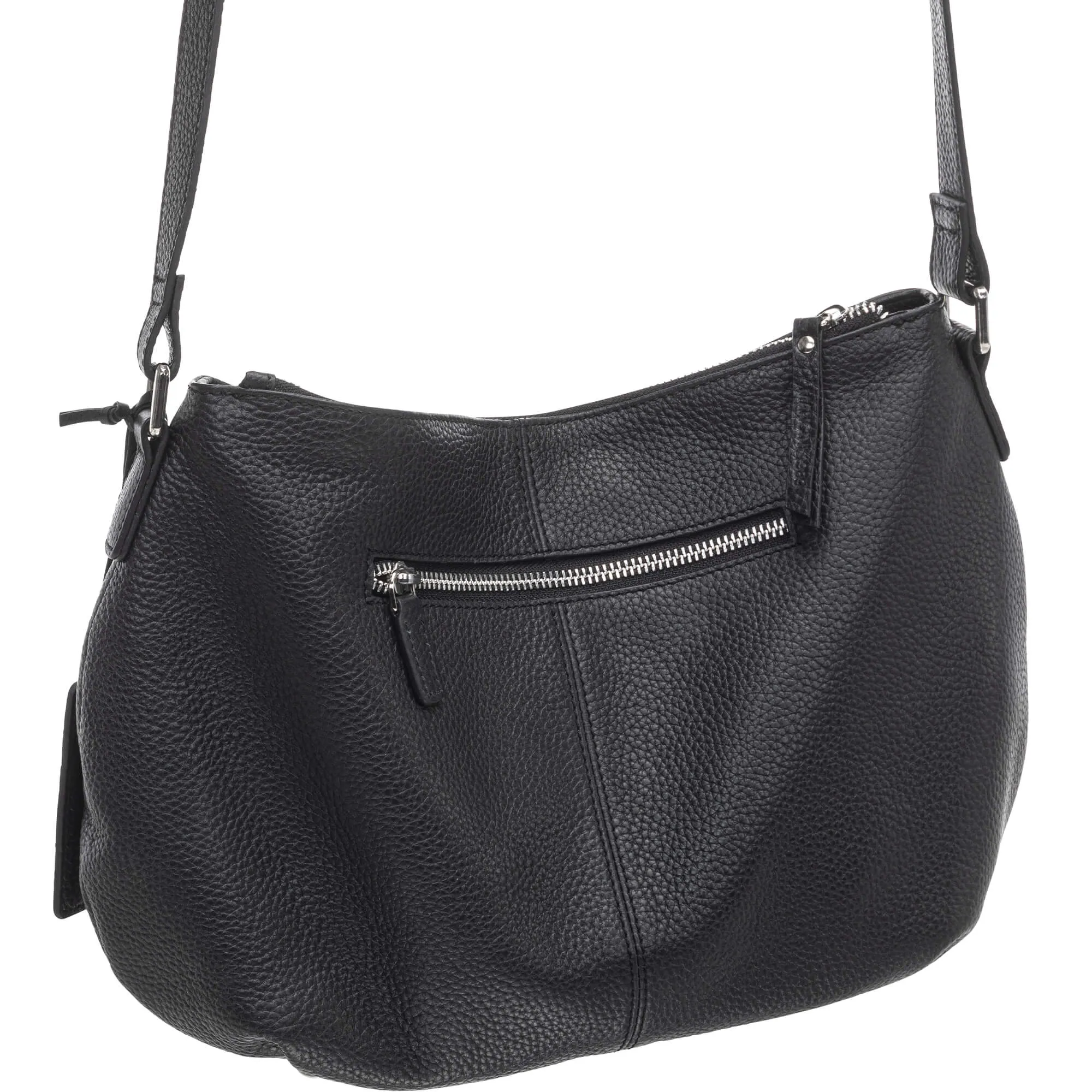 Mancini Pebbled Scarlet Crossbody Hobo bag