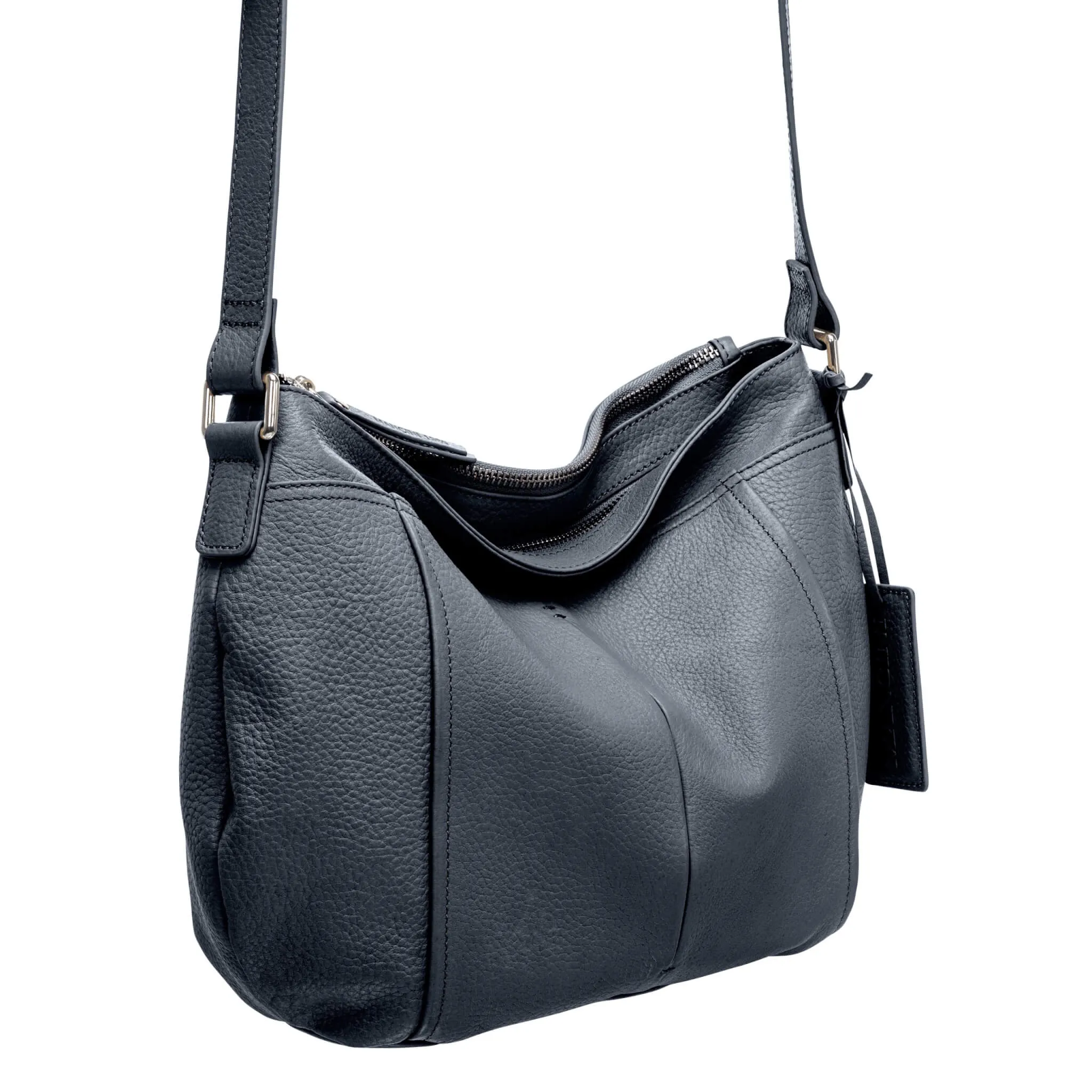 Mancini Pebbled Scarlet Crossbody Hobo bag
