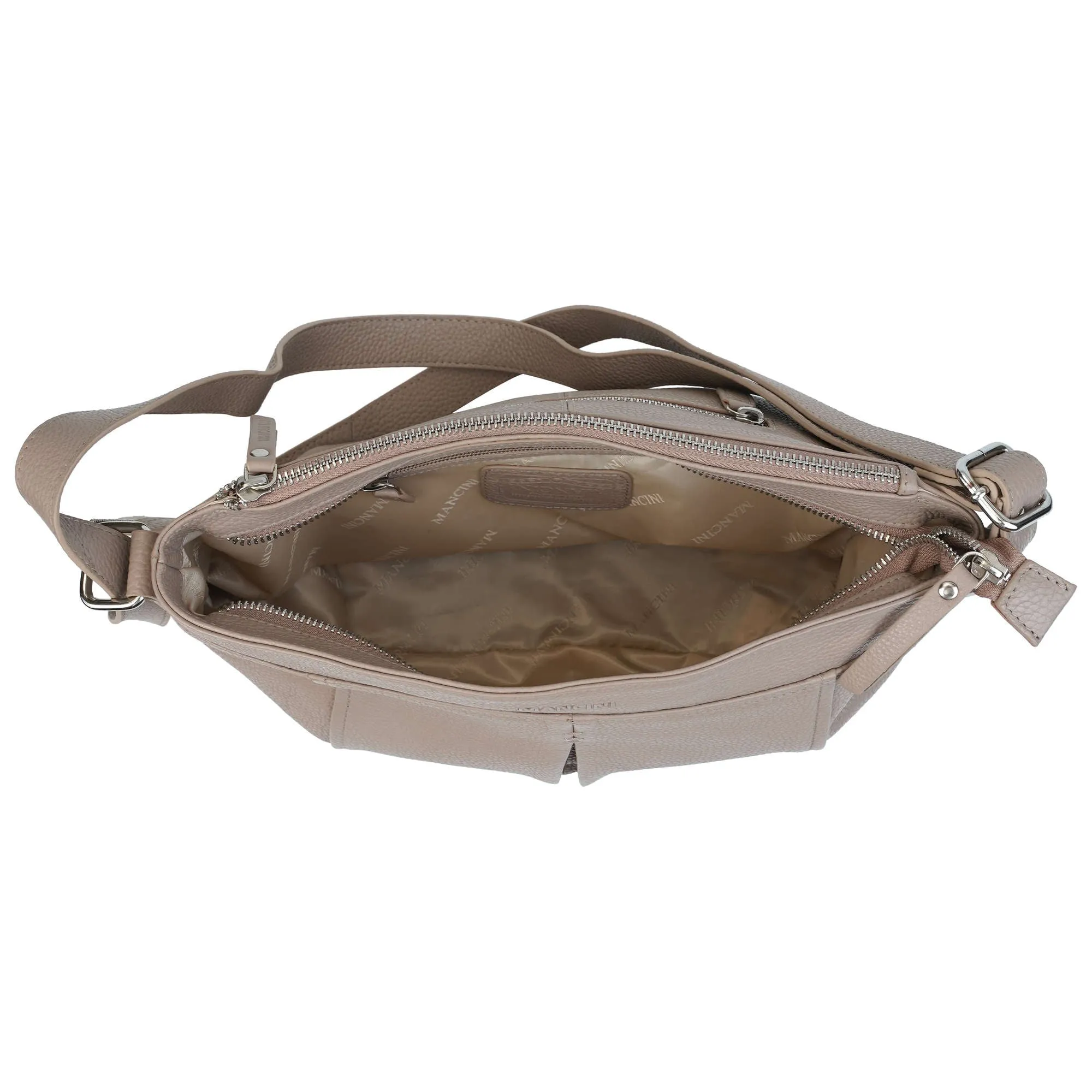 Mancini Pebbled Scarlet Crossbody Hobo bag