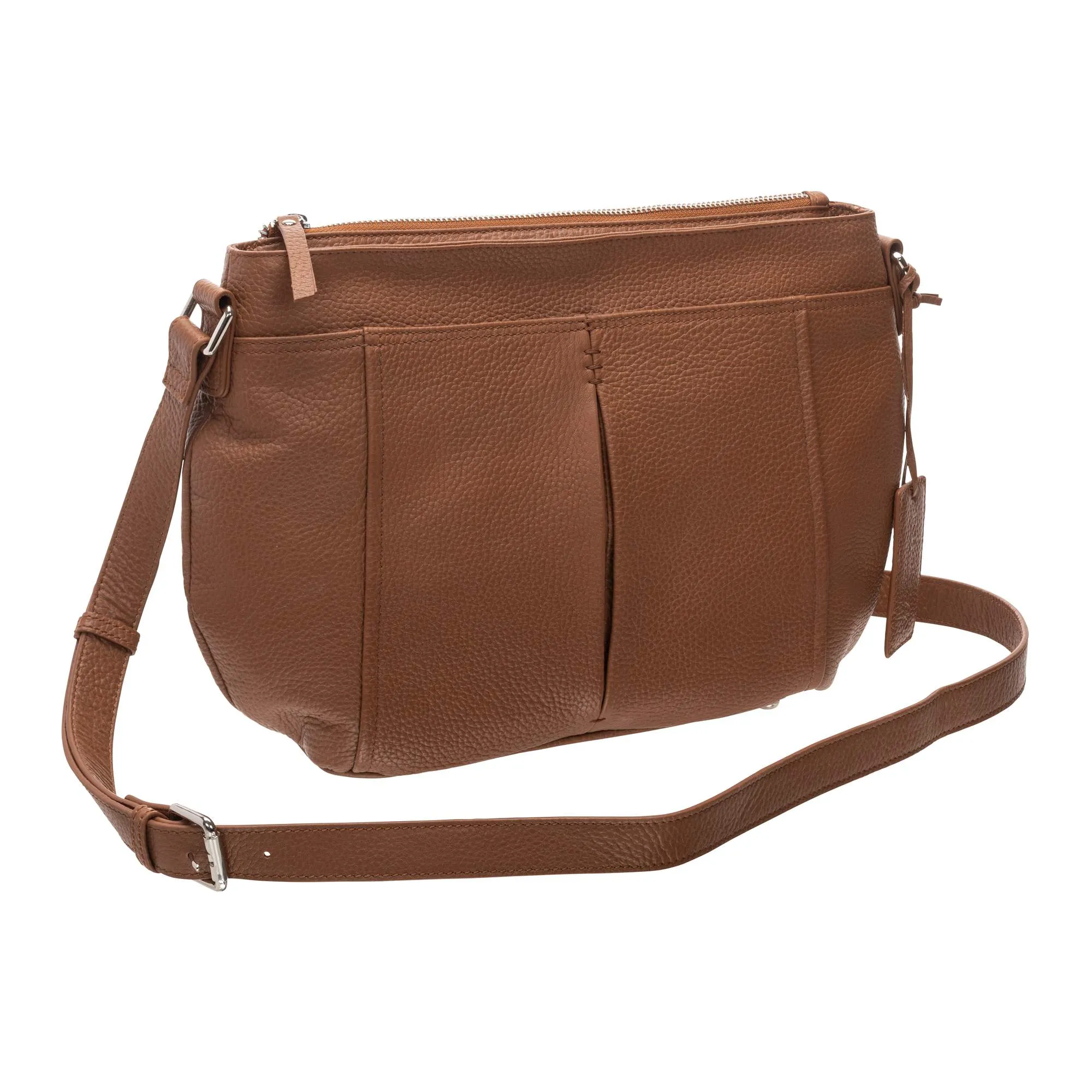 Mancini Pebbled Scarlet Crossbody Hobo bag