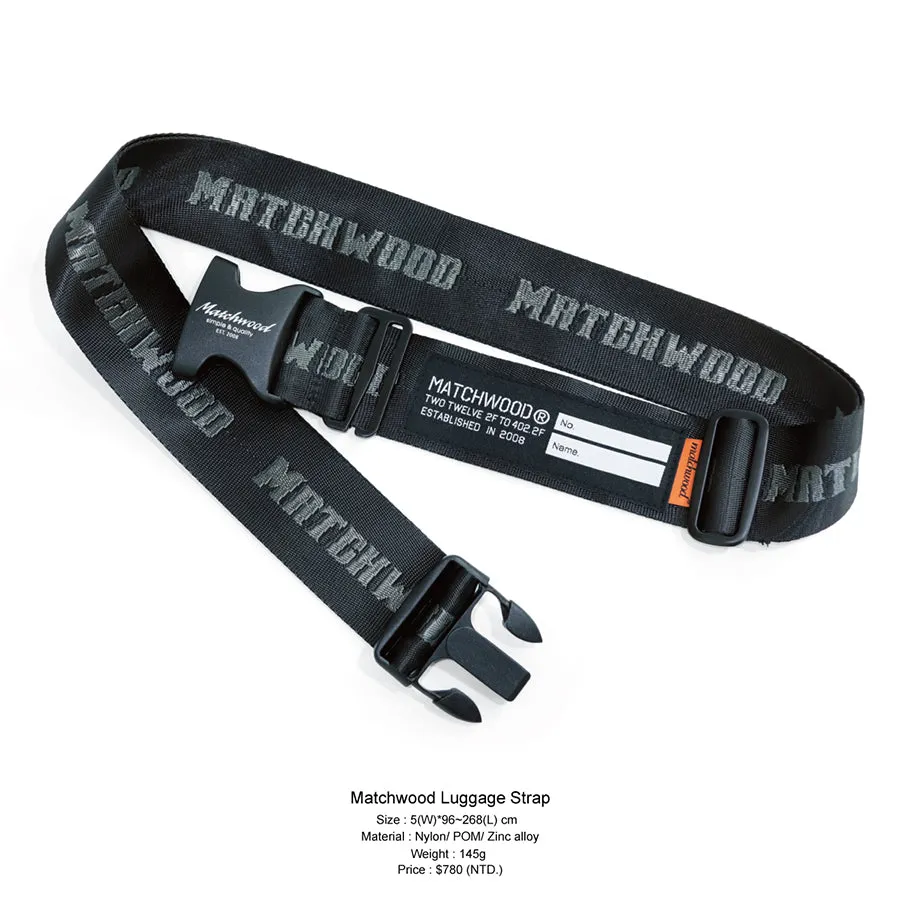 MATCHWOOD Luggage Strap - Black  (145g)