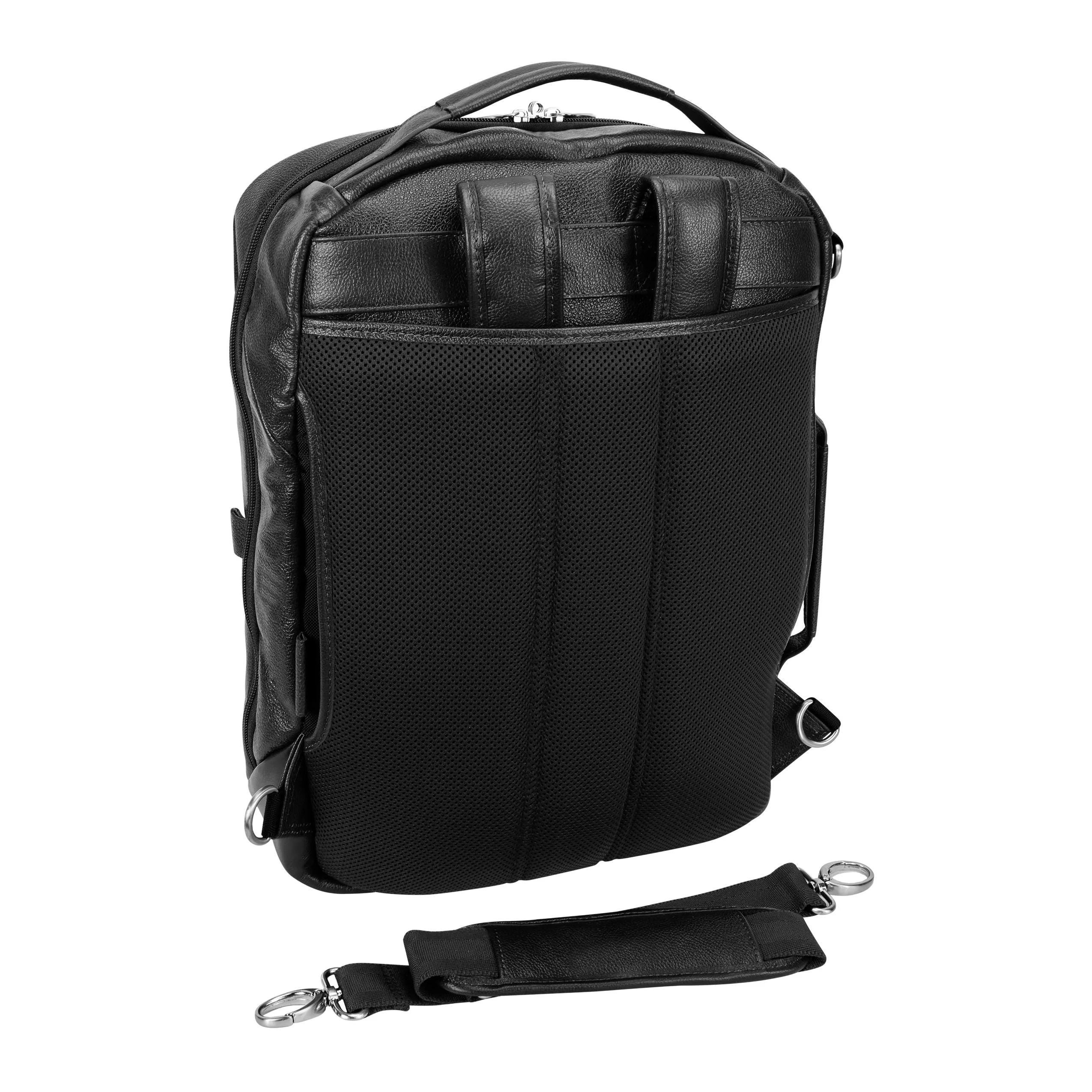 Mcklein East Side 17" Leather Laptop Convertible Travel Backpack/Crossbody