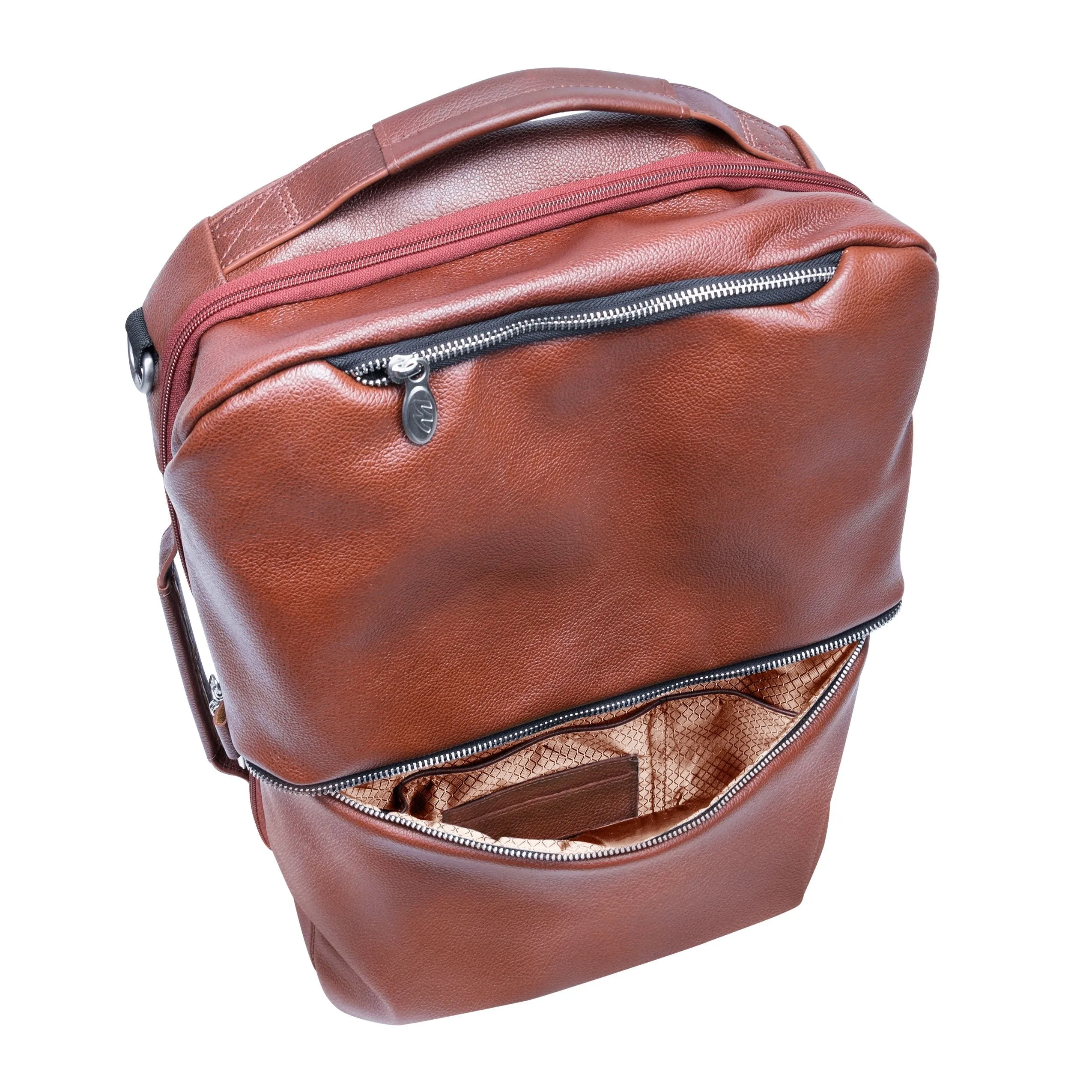 Mcklein East Side 17" Leather Laptop Convertible Travel Backpack/Crossbody