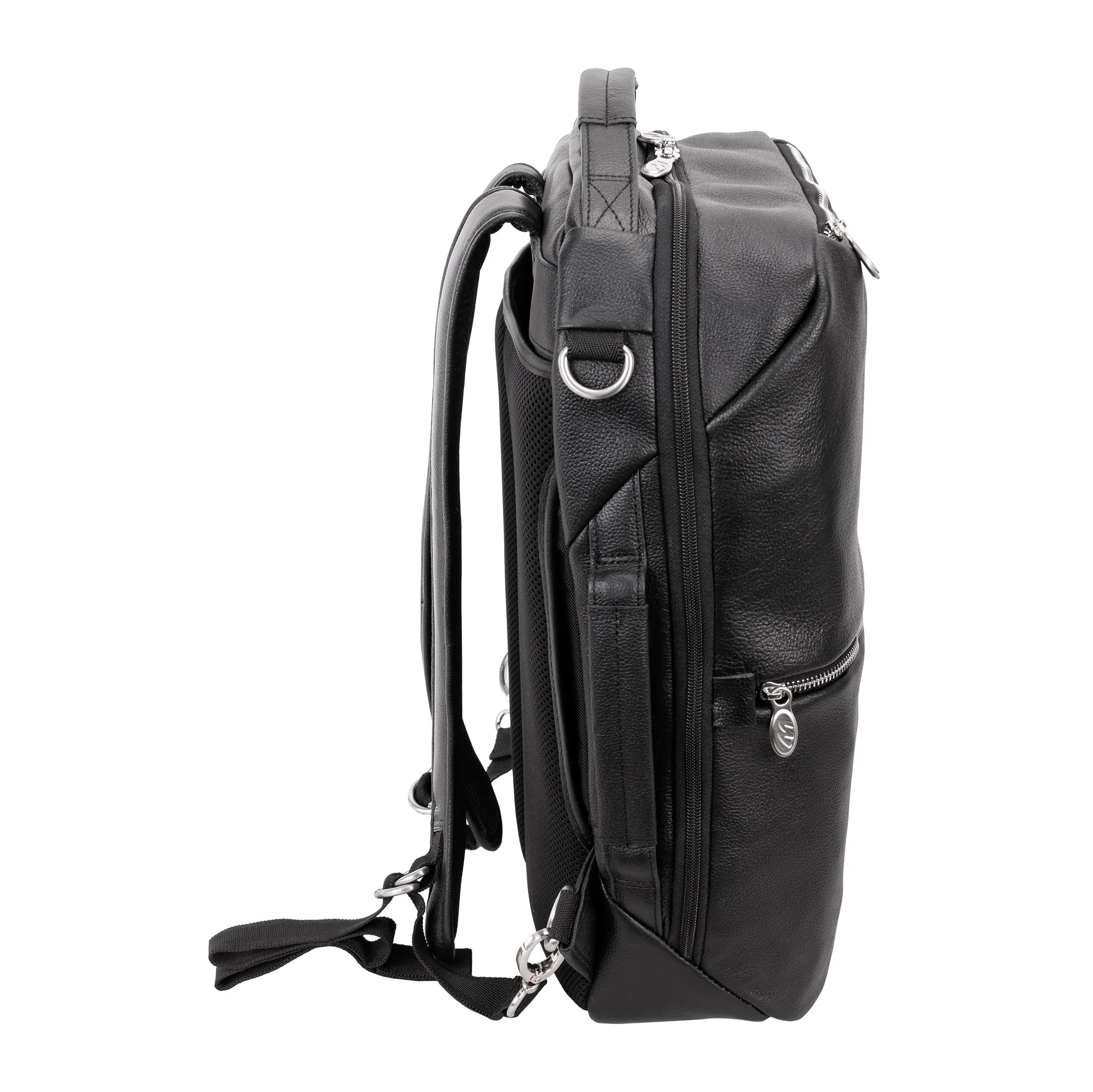 Mcklein East Side 17" Leather Laptop Convertible Travel Backpack/Crossbody