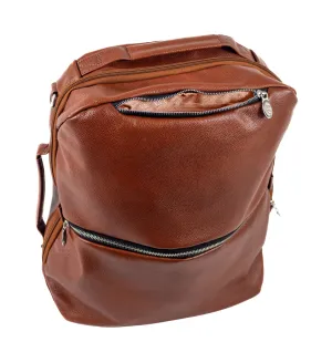 Mcklein East Side 17" Leather Laptop Convertible Travel Backpack/Crossbody