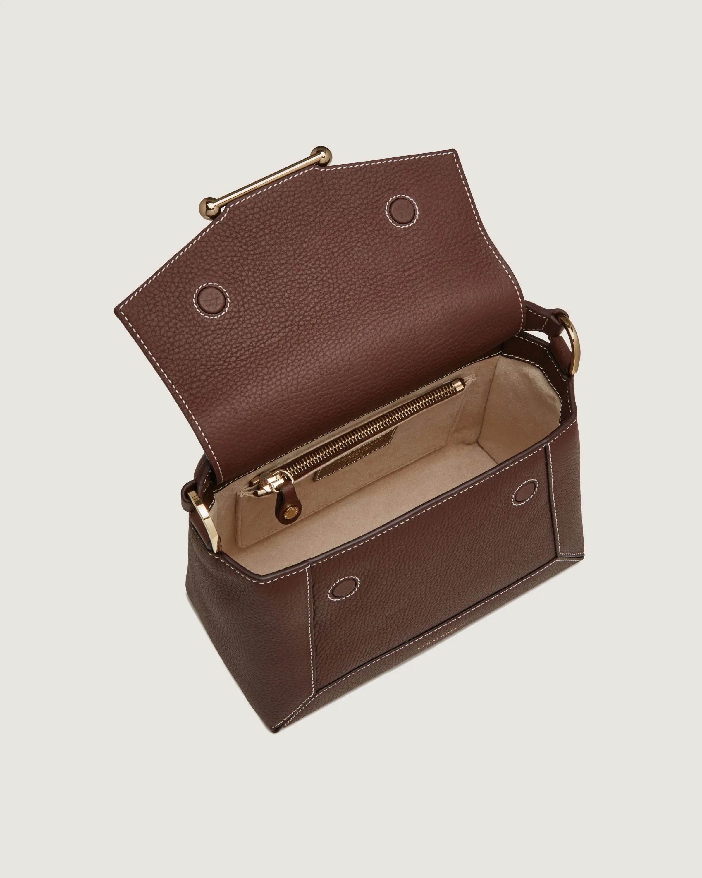 Mosaic Bag - Chocolate with Vanilla Stitch