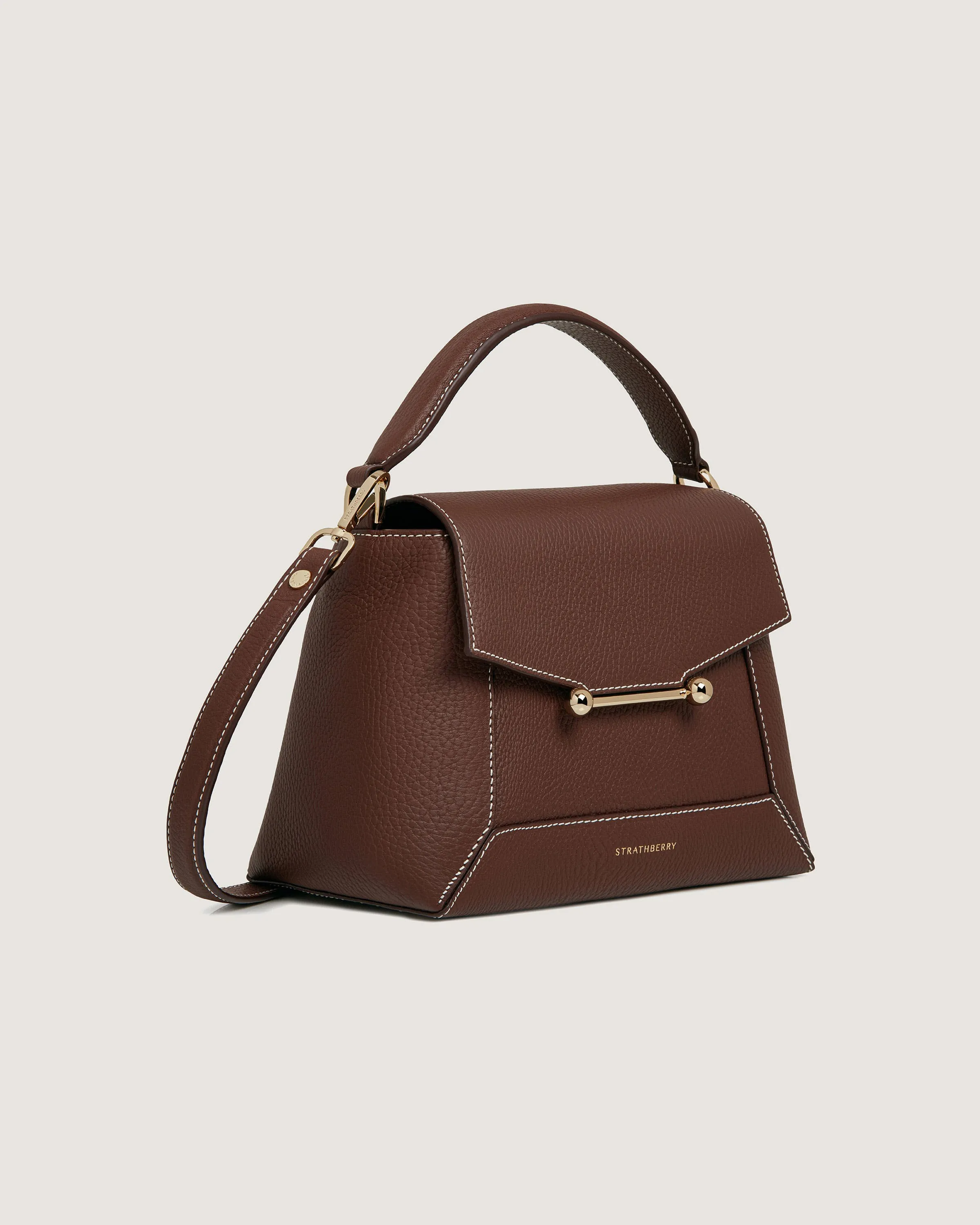 Mosaic Bag - Chocolate with Vanilla Stitch