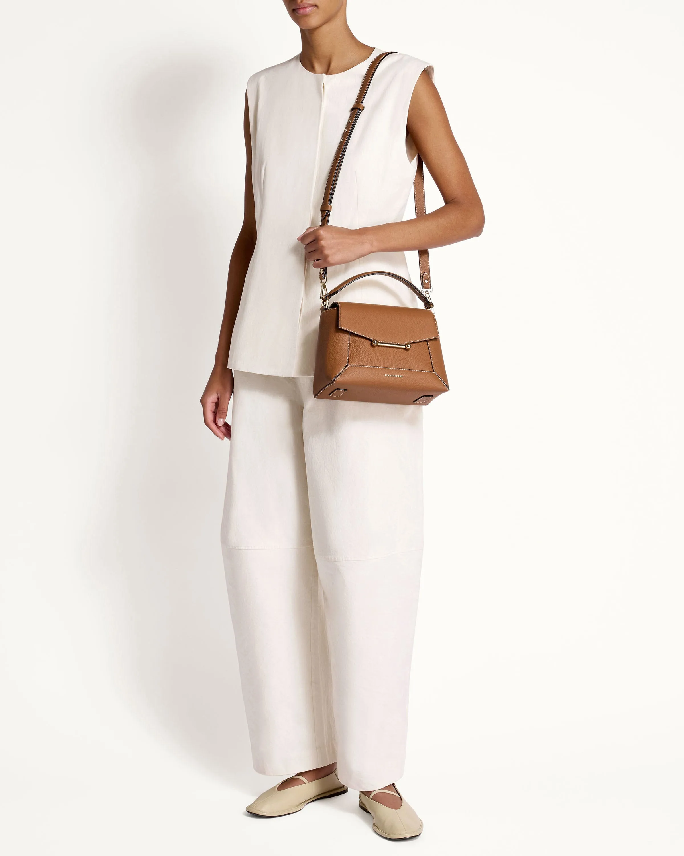 Mosaic Bag - Tan with Vanilla Stitch