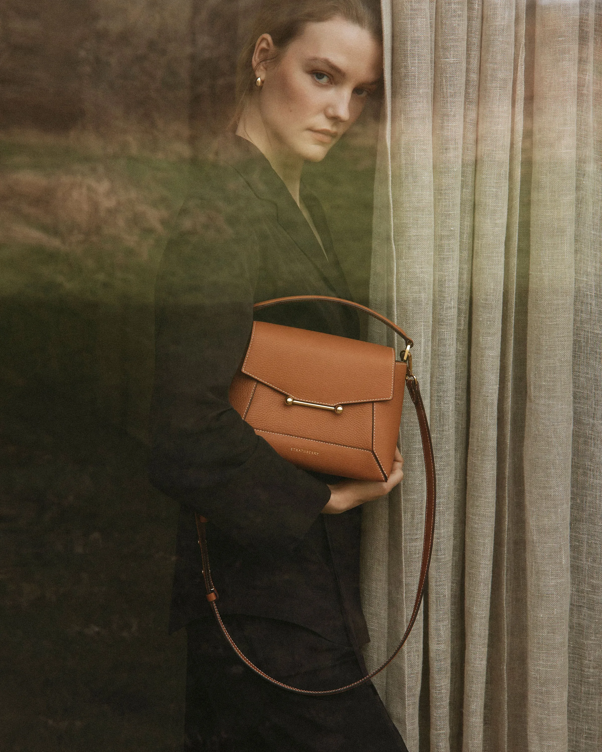 Mosaic Bag - Tan with Vanilla Stitch