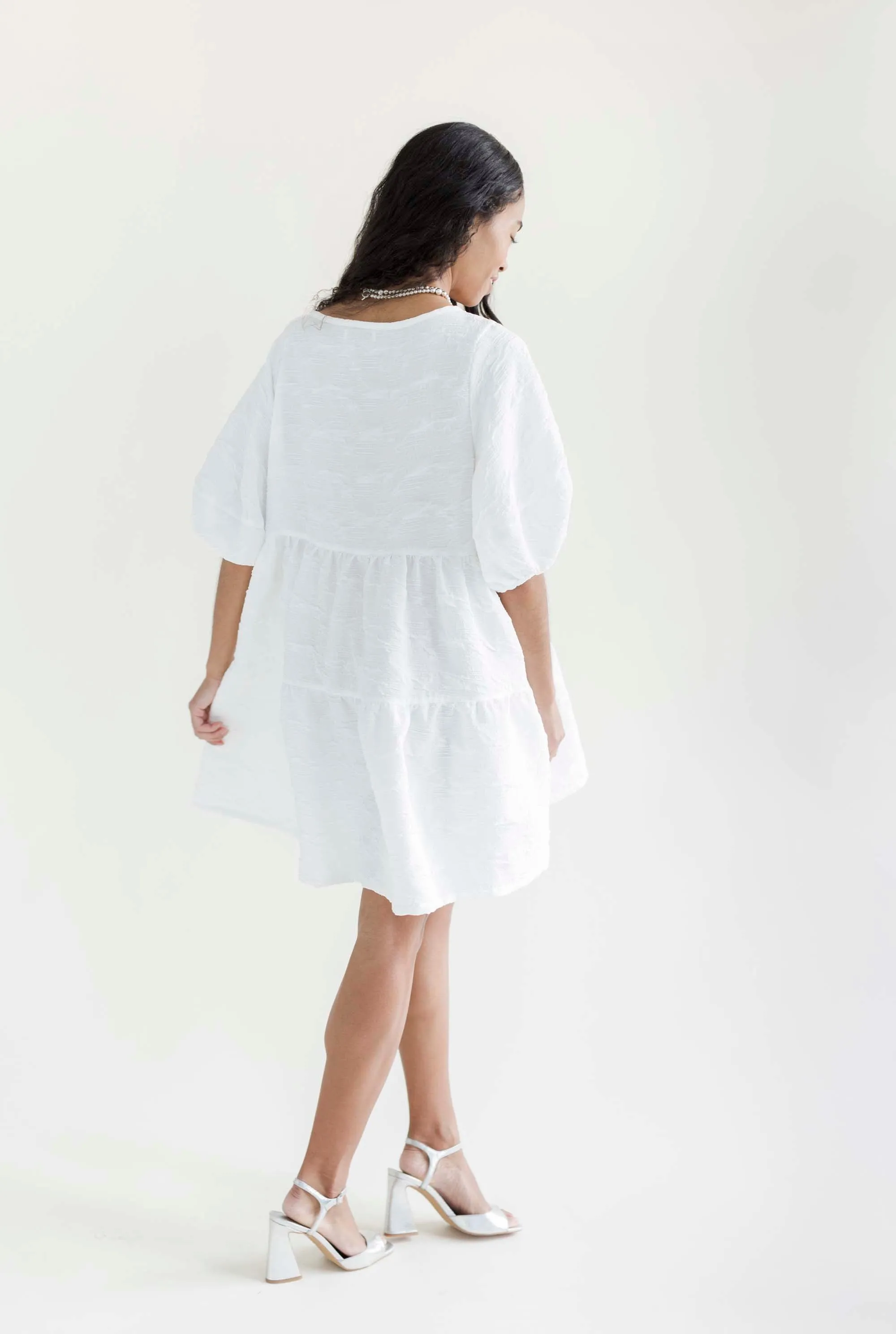 Nati Dress in Crinkle Crepe