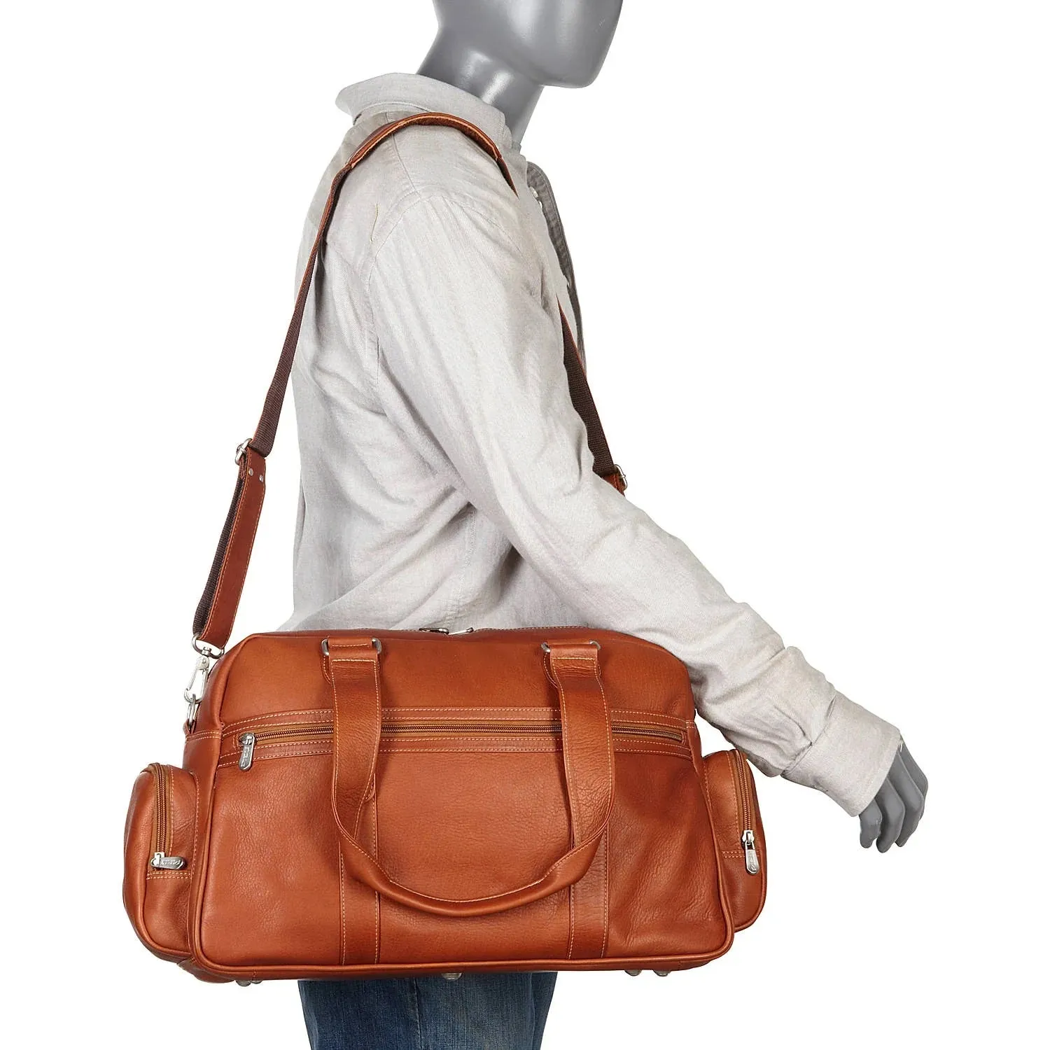 Piel Leather Adventurer Carry On Satchel Bag