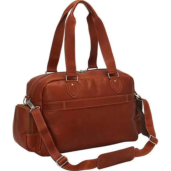 Piel Leather Adventurer Carry On Satchel Bag