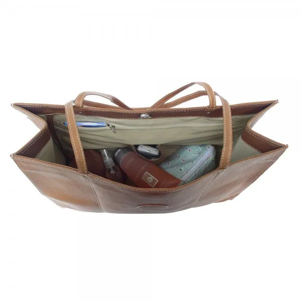 Piel Leather Carry All Market Bag