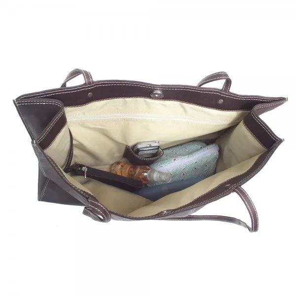 Piel Leather Carry All Market Bag