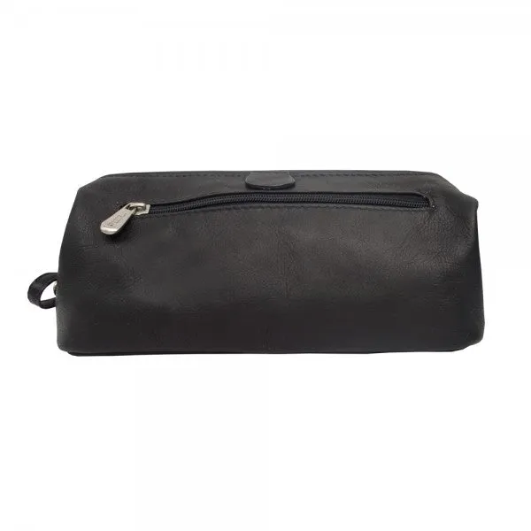 Piel Leather Deluxe Top Frame Toiletry Kit