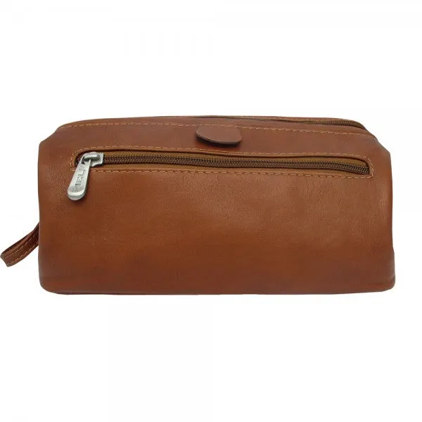 Piel Leather Deluxe Top Frame Toiletry Kit