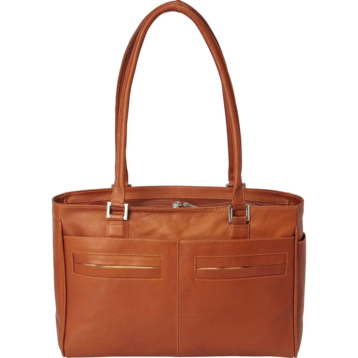 Piel Leather Ladies Laptop Tote With Pockets