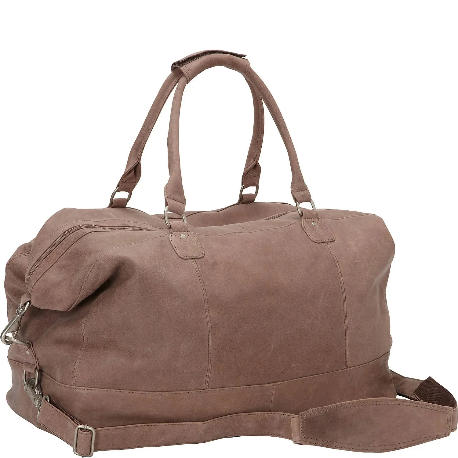 Piel Leather Large Classic Satchel Carry On Duffle Bag