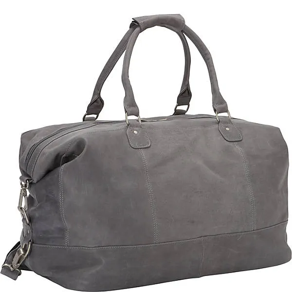 Piel Leather Large Classic Satchel Carry On Duffle Bag
