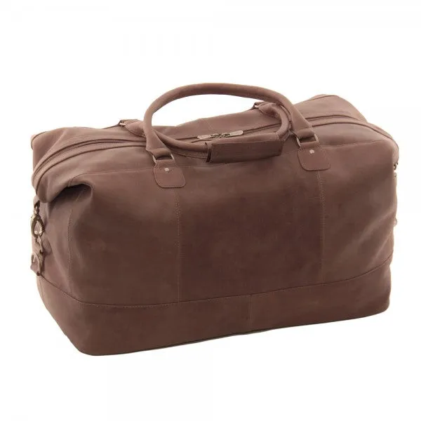 Piel Leather Large Classic Satchel Carry On Duffle Bag