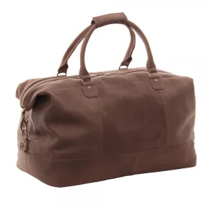 Piel Leather Large Classic Satchel Carry On Duffle Bag