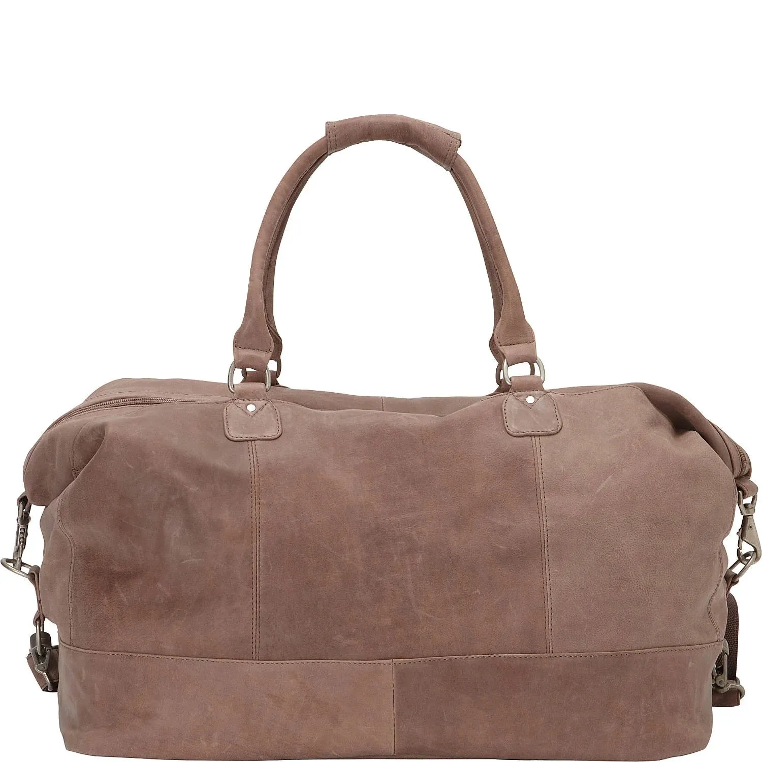 Piel Leather Large Classic Satchel Carry On Duffle Bag