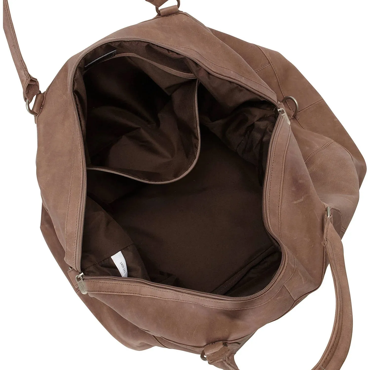 Piel Leather Large Classic Satchel Carry On Duffle Bag