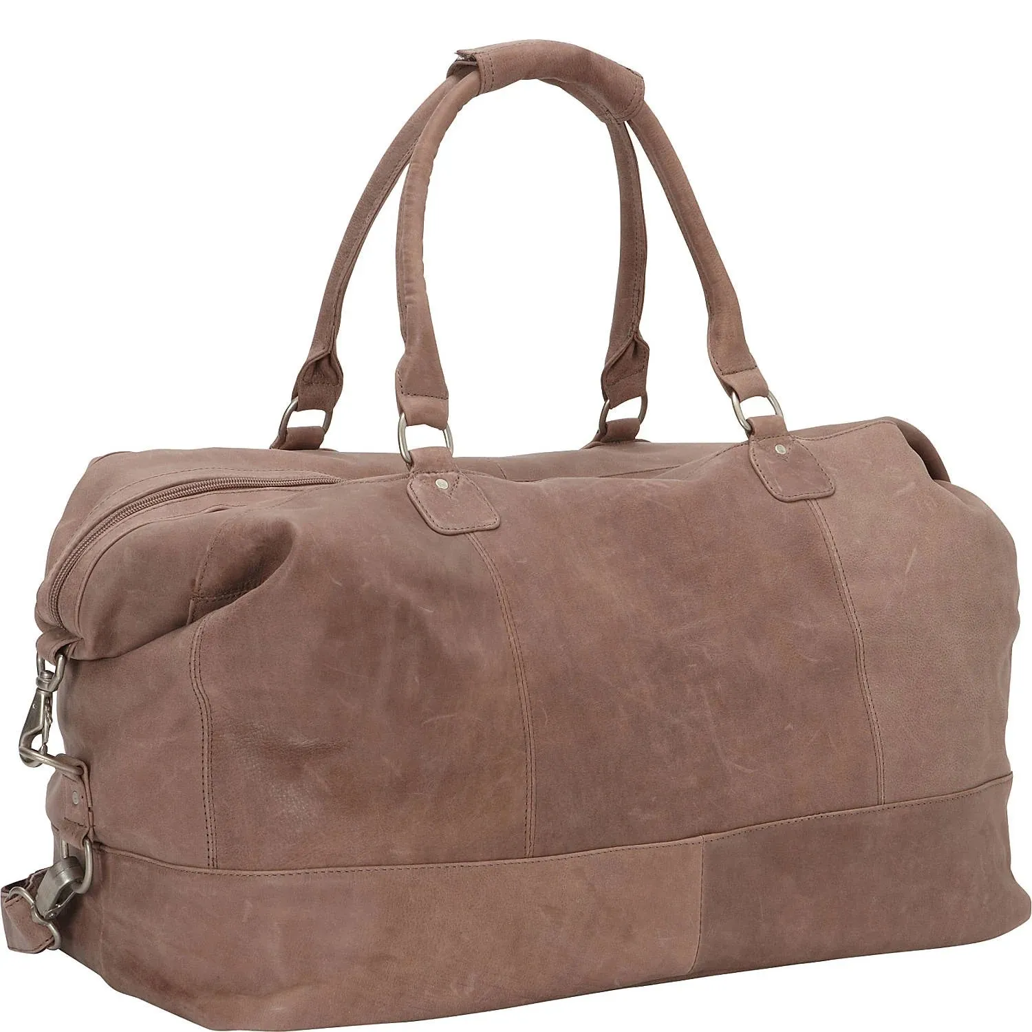 Piel Leather Large Classic Satchel Carry On Duffle Bag