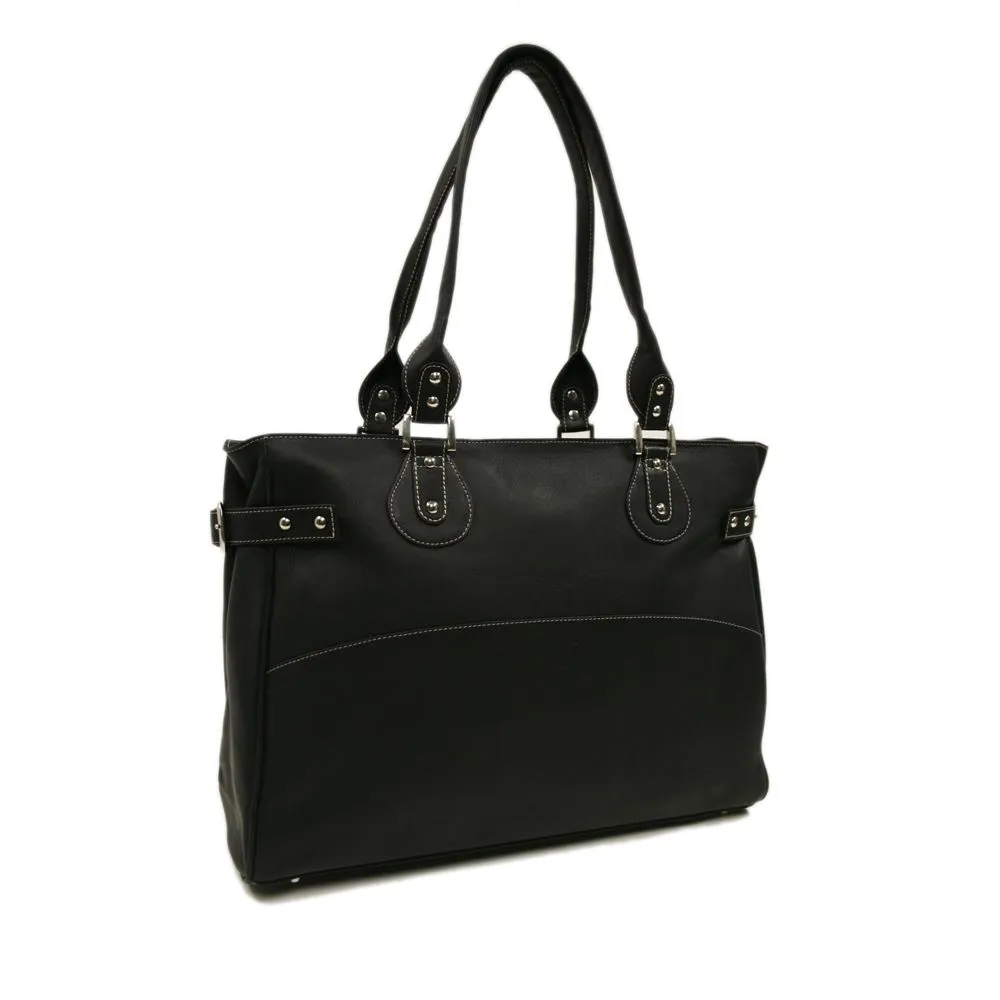 Piel Leather Large Ladies Side Strap Tote