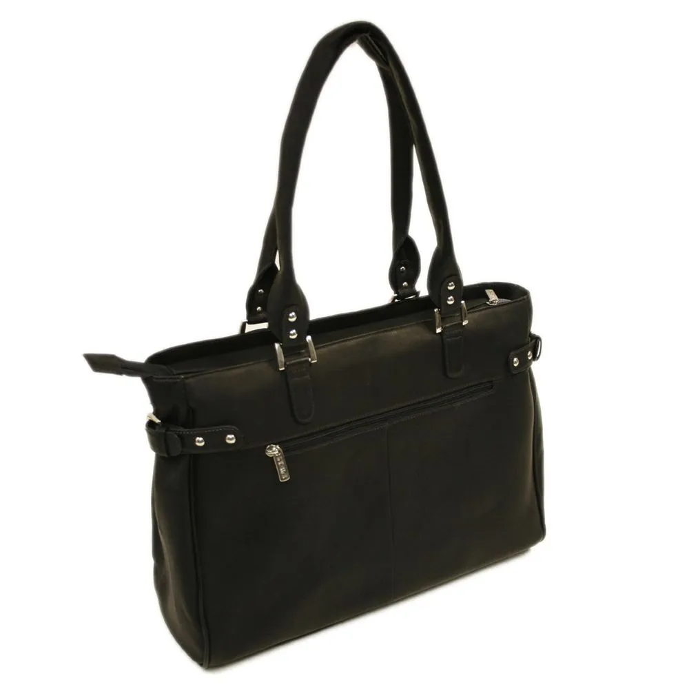 Piel Leather Large Ladies Side Strap Tote