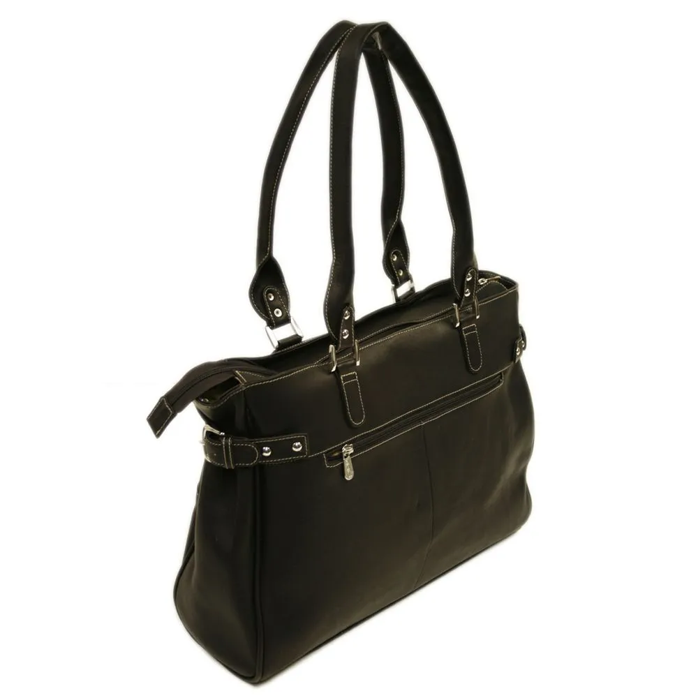 Piel Leather Large Ladies Side Strap Tote