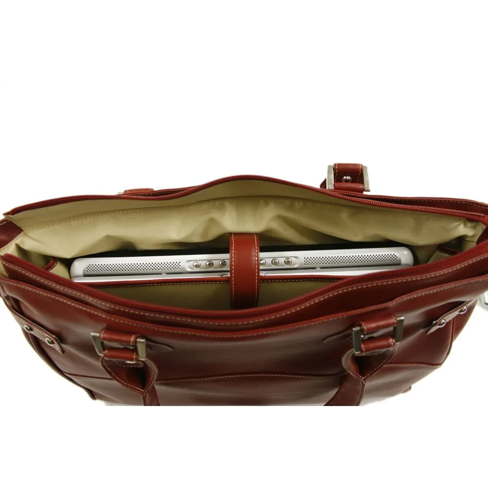 Piel Leather Large Ladies Side Strap Tote