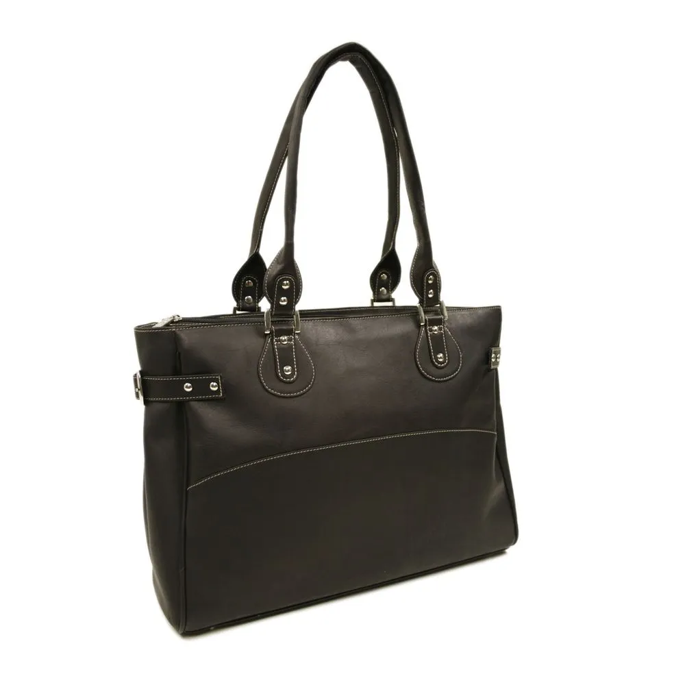 Piel Leather Large Ladies Side Strap Tote