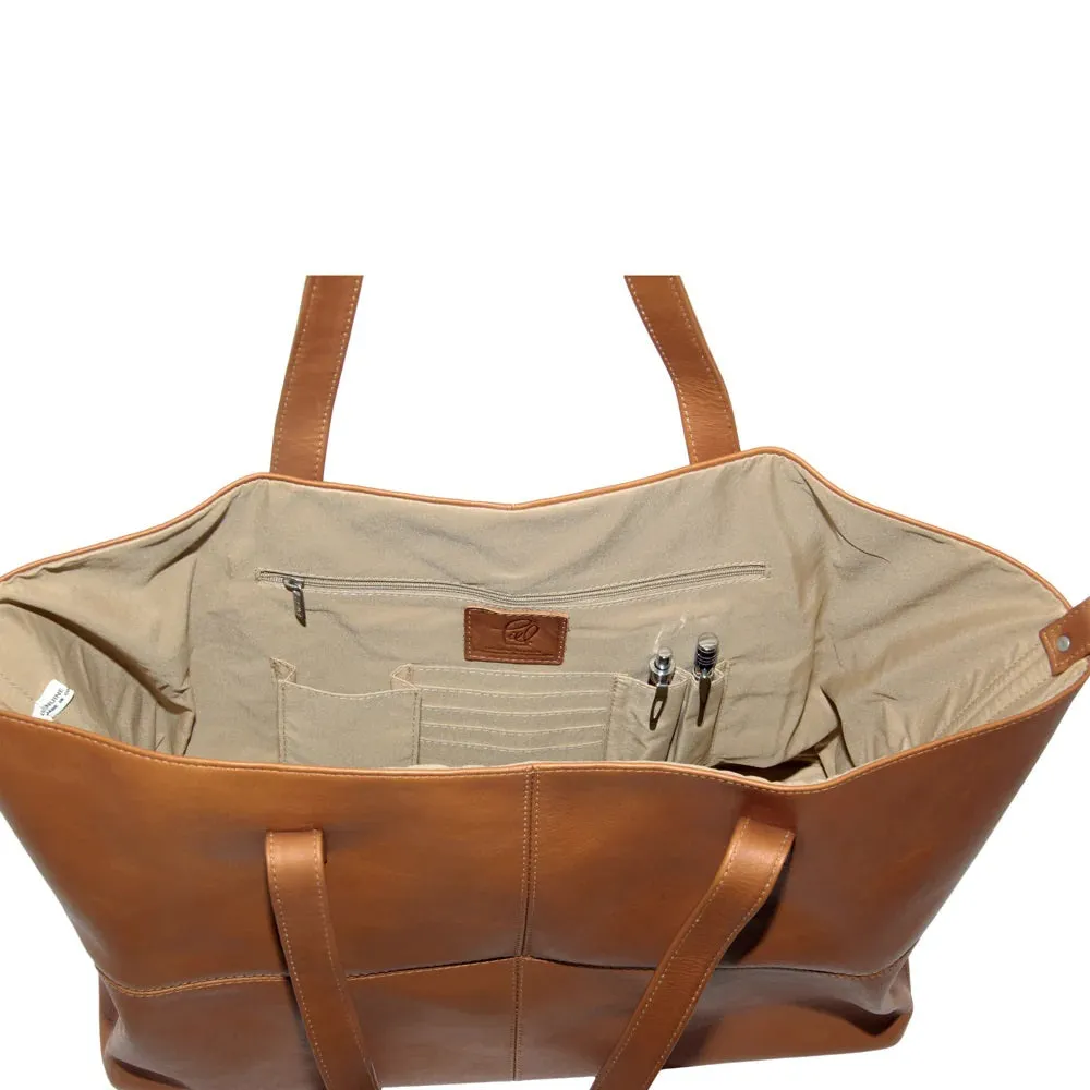 Piel Leather Large Open Multi purpose Leather Tote Bag