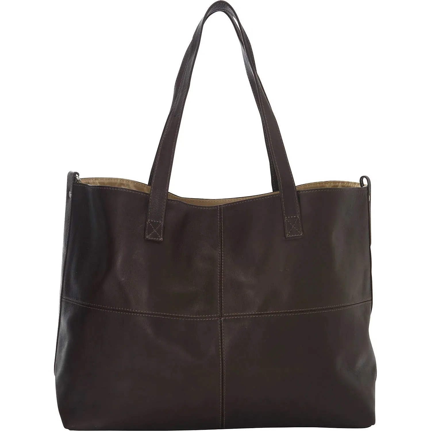 Piel Leather Large Open Multi purpose Leather Tote Bag