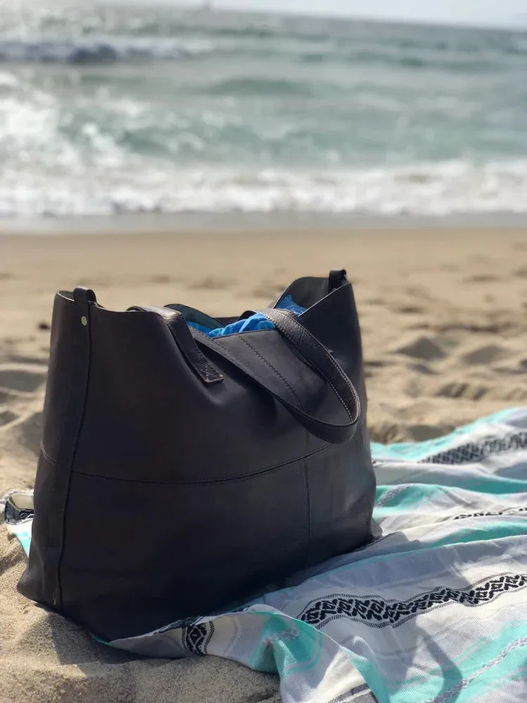 Piel Leather Large Open Multi purpose Leather Tote Bag