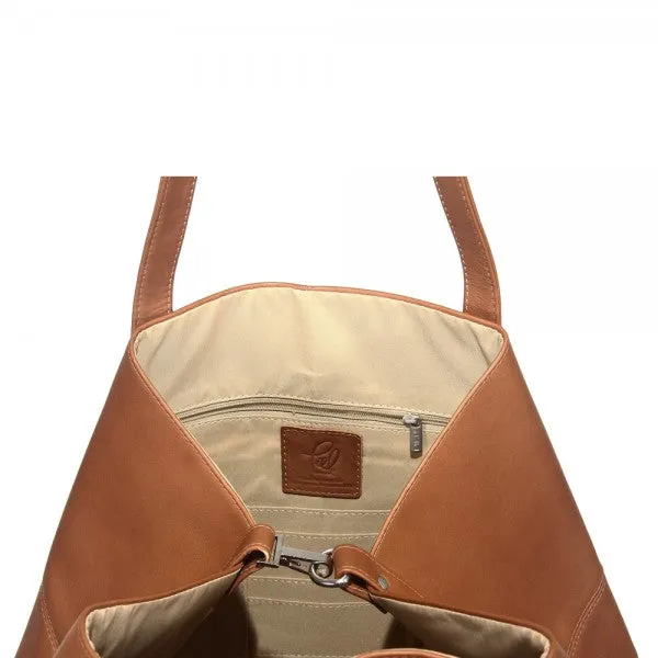 Piel Leather Large Open Multi purpose Leather Tote Bag