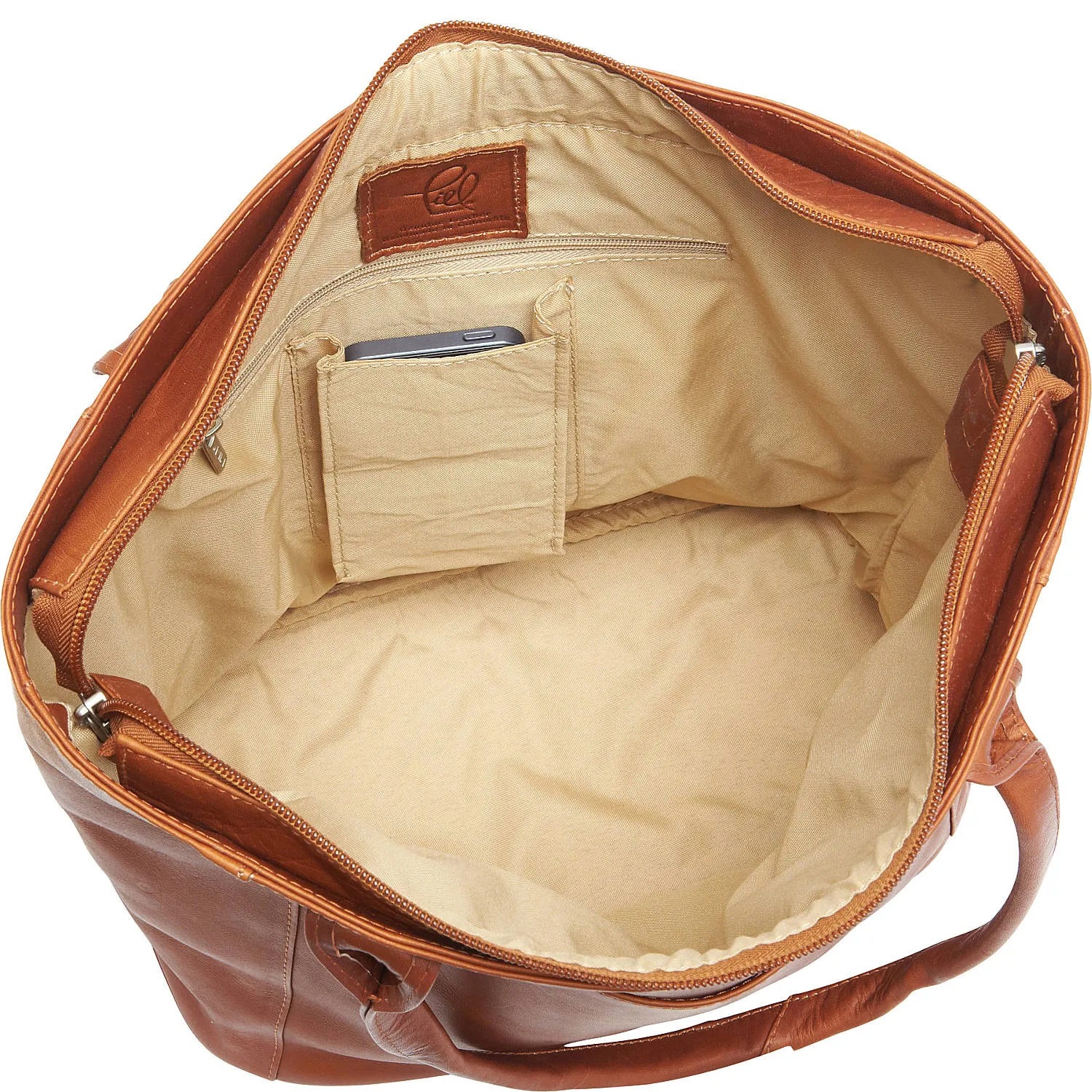 Piel Leather Small Tote Bag