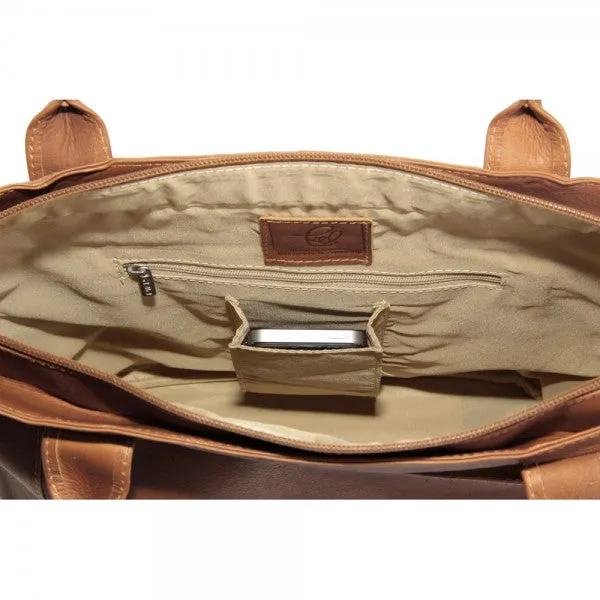 Piel Leather Small Tote Bag