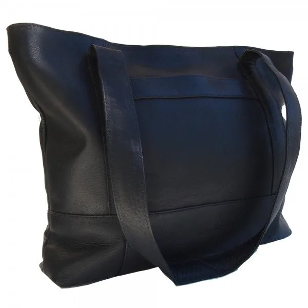 Piel Leather Top Zip Tote Bag